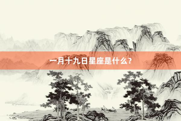 一月十九日星座是什么？